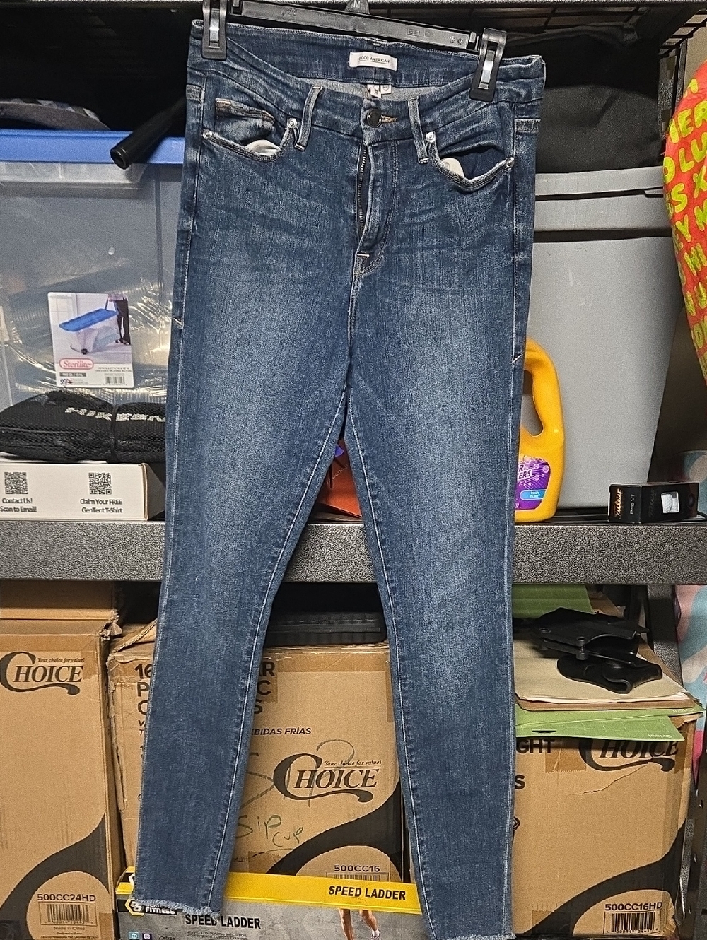 Good American Women's Dark Blue Slim Fit Jeans